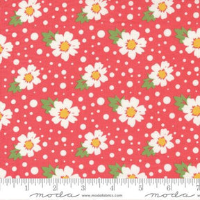 Zinnia Daisy Flamingo Yardage 24131 14  by April Rosenthal Sold in 1/2 yard increments
