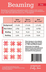 Beaming Quilt Pattern  3 sizes Crib, Throw, Bed - Printed Pattern Only  # HMEJ112 Homemade Emily Jane By, Emily Tindall