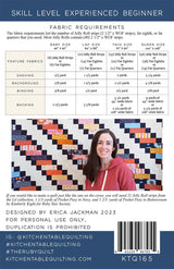 The Ruby Quilt Pattern KTQ165  by Kitchen Table Quilting (baby, lap, twin and queen sizes)