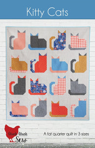 Kitty Cats Quilt Pattern, Paper Pattern only CCS212 by Allison Harris for Cluck Cluck Sew