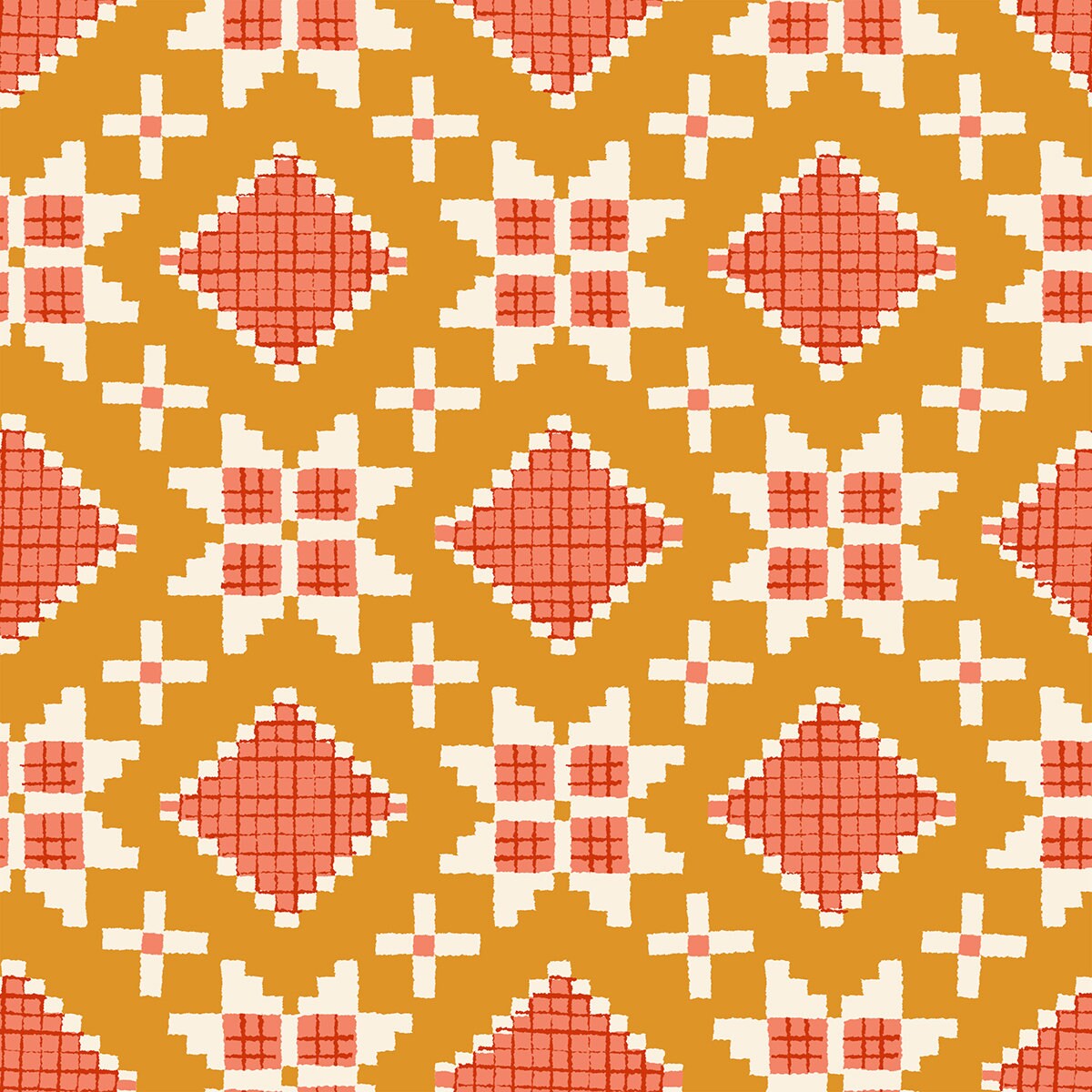 Winterglow Star Geometrics in Honey RS5106 15 by Ruby Star for Moda Fabrics