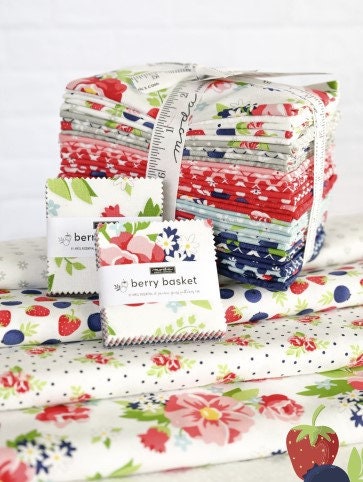 Berry Basket Berries in Blueberry 24151 14 by April Rosenthal Sold in 1/2 yard Increments