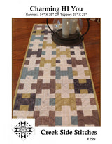 Charming HI you CSS299 From Creek Side Stitches  two sizes