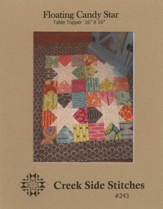 Floating Candy Star CSS243 From Creek Side Stitches Mini Charm friendly Finished 16 x 16