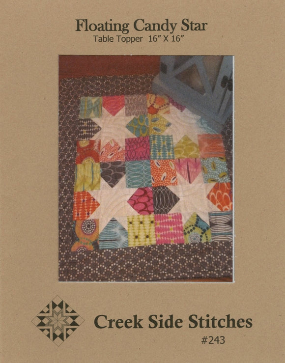Floating Candy Star CSS243 From Creek Side Stitches Mini Charm friendly Finished 16 x 16