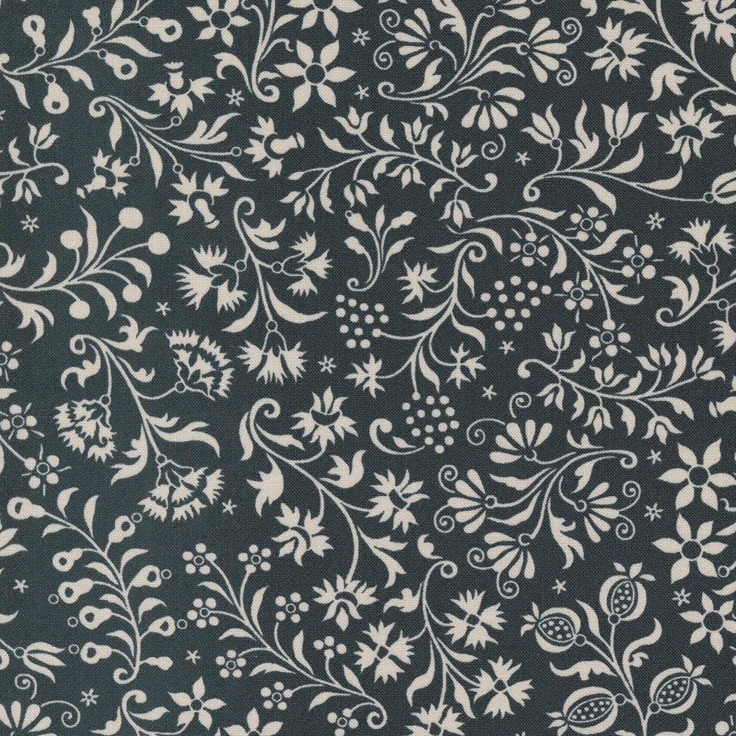 Harvest Moon Wisps in Ghost Midnight 20475 21 by Fig Tree and Co.   sold in 1/2 yard Increments