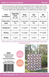 Night Vision Quit Pattern MM-019 From Modernly Morgan By Morgan McCollough Advanced Beginner - 4 sizes