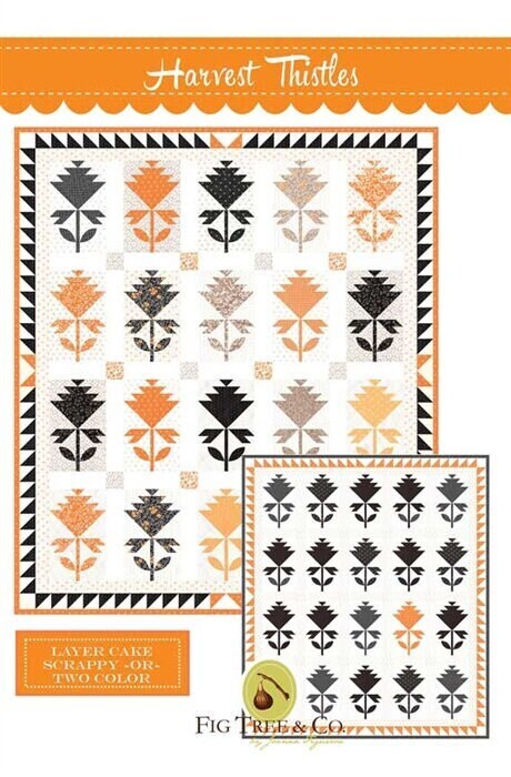 Harvest Thistles Printed Pattern by Fig Tree & Co FTQ1926 59 x 68