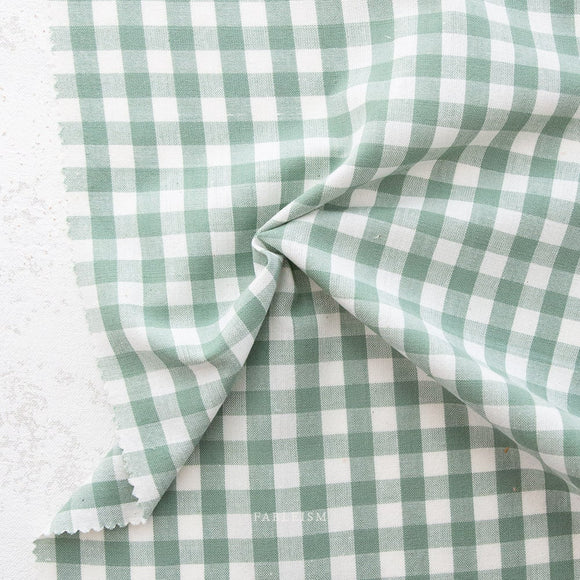 Camp Gingham in Scout Green CMP-04-Scout-green by for Fableism Supply Sold in Half Yard Increments