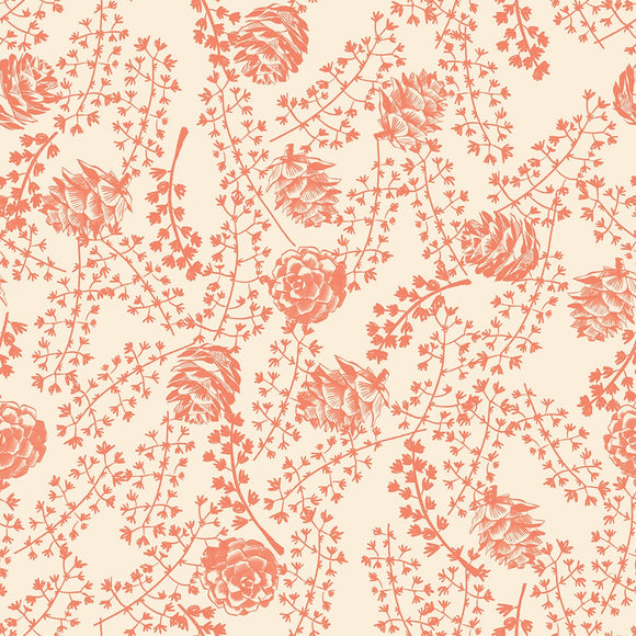 Winterglow Forest Winter Pine in Papaya RS5105 13 by Ruby Star for Moda Fabrics
