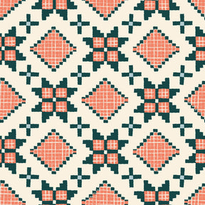 Winterglow Star Geometrics in Papaya RS5106 12 by Ruby Star for Moda Fabrics