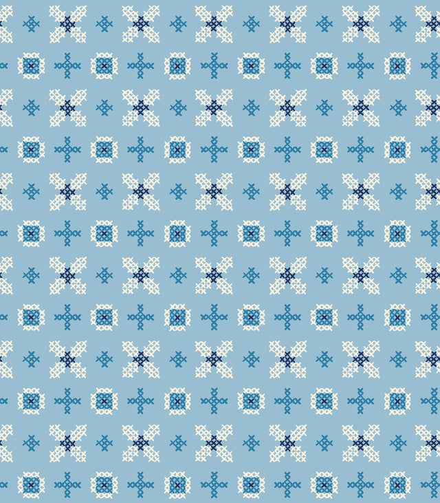 Winterglow Cross Stitch in Celestial RS5111 13 by Ruby Star for Moda Fabrics