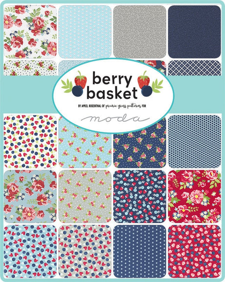 Berry Basket Berries in Blueberry 24151 14 by April Rosenthal Sold in 1/2 yard Increments