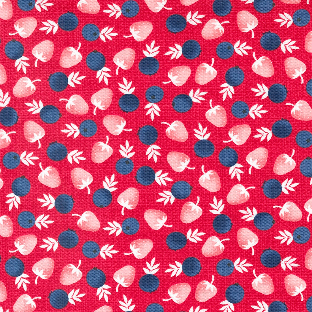 Berry Basket Berries in Blueberry 24151 14 by April Rosenthal Sold in 1/2 yard Increments