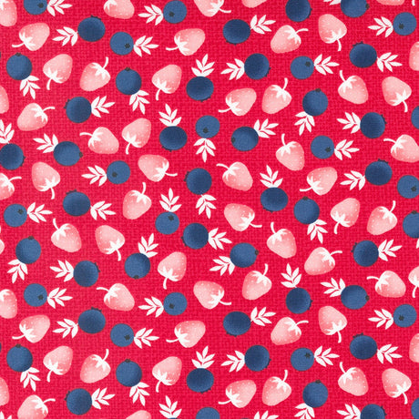 Berry Basket Berries in Blueberry 24151 14 by April Rosenthal Sold in 1/2 yard Increments