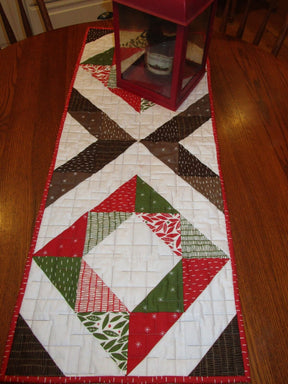 Fair and Square Quilted Table Runner Printed Pattern only CSS278 by Creek Side Stitches, precut friendly