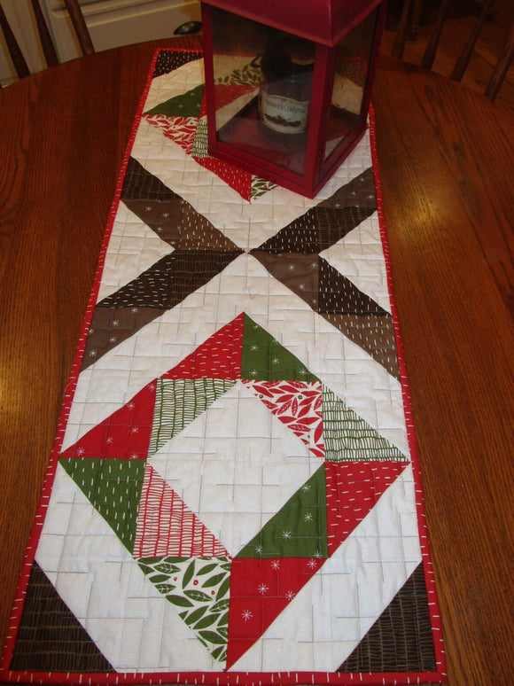 Fair and Square Quilted Table Runner Printed Pattern only CSS278 by Creek Side Stitches, precut friendly