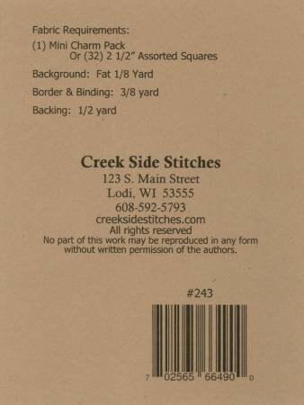 Floating Candy Star CSS243 From Creek Side Stitches Mini Charm friendly Finished 16 x 16