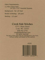 Floating Candy Star CSS243 From Creek Side Stitches Mini Charm friendly Finished 16 x 16