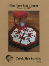 Pine Tree Star Topper CSS218 Creek Side Stitches Placemats, Table Runners & Toppers Size: Topper 25in x 25in