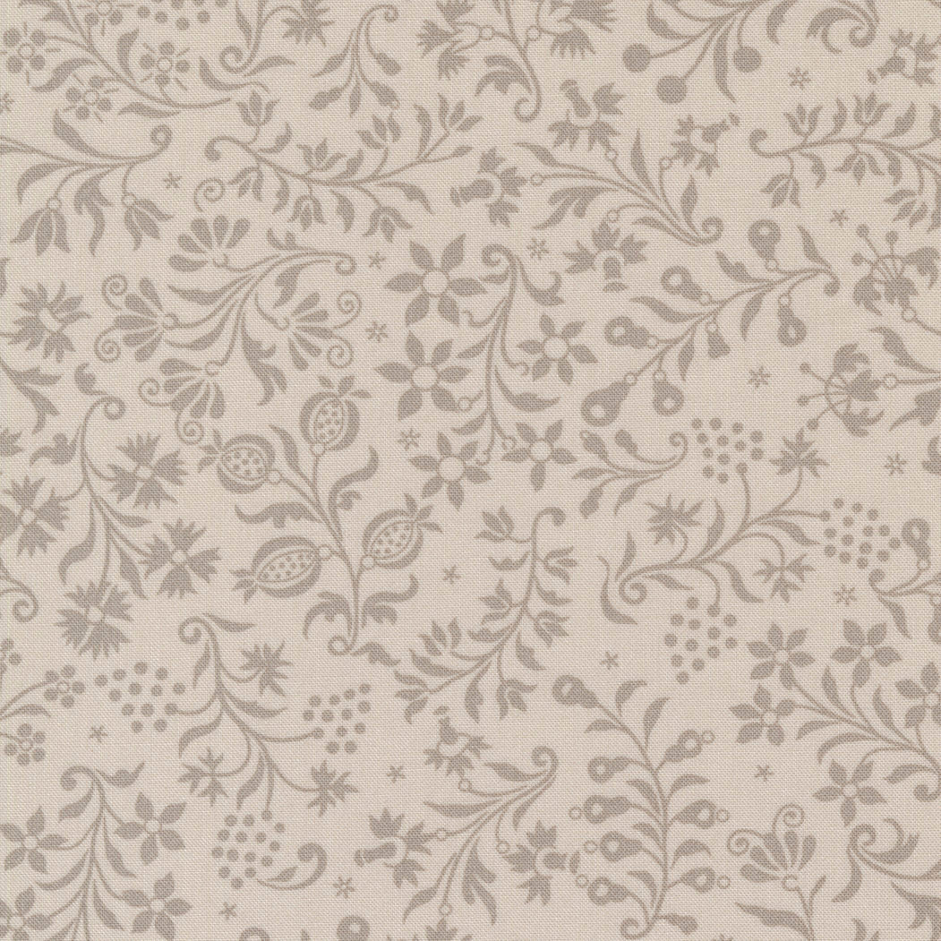 Harvest Moon Baroque Floral in Midnight 20470 18 by Fig Tree and Co.   sold in 1/2 yard Increments