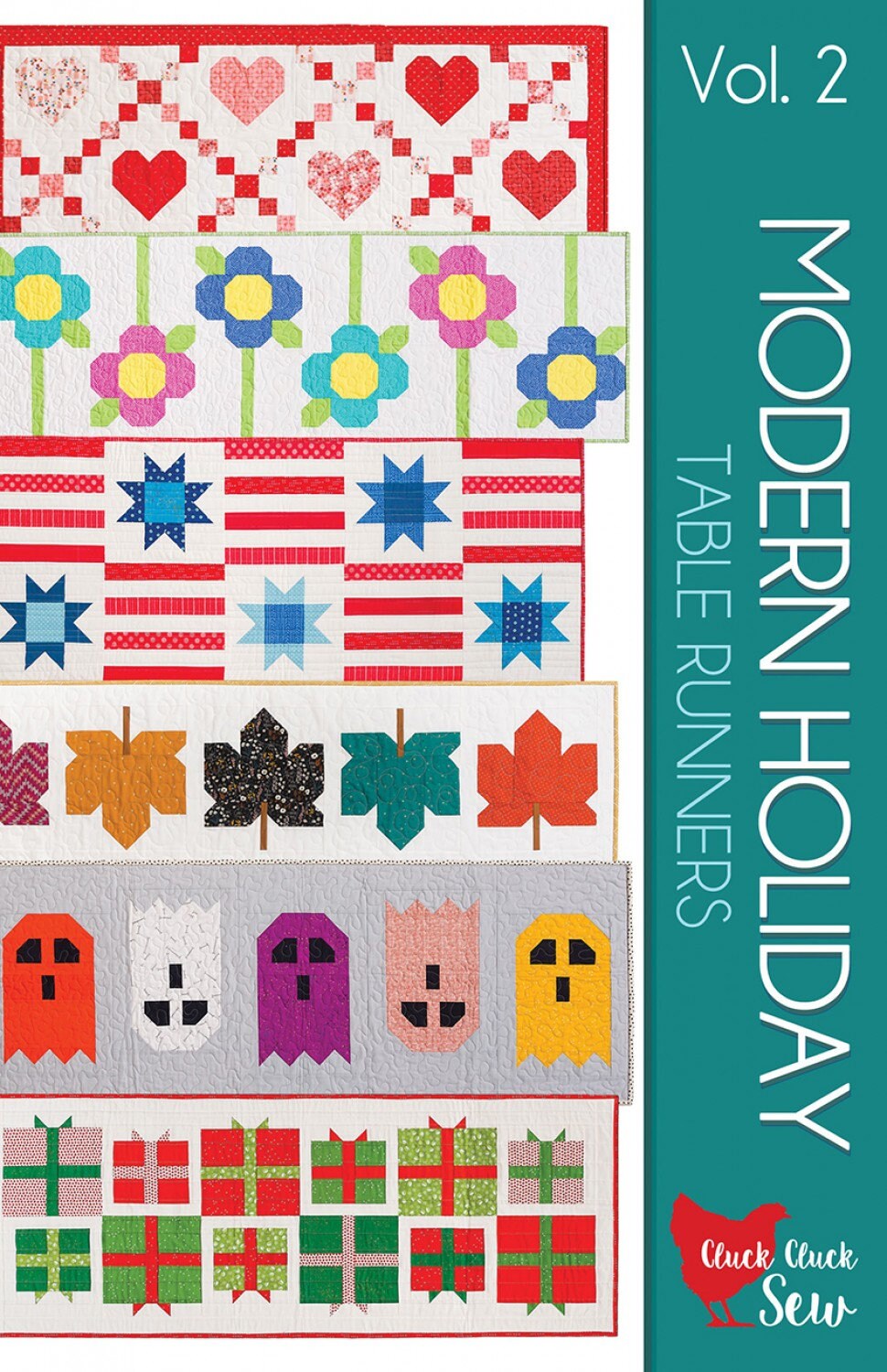Modern Holiday Volume 2 Table Runner Pattern Beginner Friendly, Paper Pattern only CCS210 by Allison Harris for Cluck Cluck Sew
