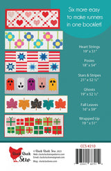 Modern Holiday Volume 2 Table Runner Pattern Beginner Friendly, Paper Pattern only CCS210 by Allison Harris for Cluck Cluck Sew