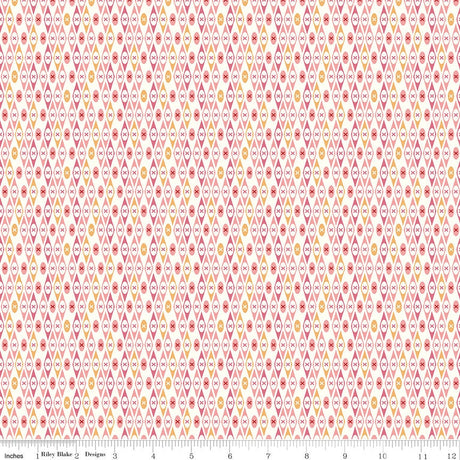 Bee Vintage Edith Pink C13084-Pink available in half yard increment by Lori Holt for Riley Blake Designs