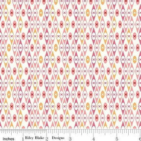 Bee Vintage Edith Pink C13084-Pink available in half yard increment by Lori Holt for Riley Blake Designs