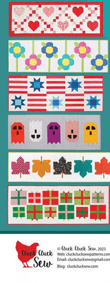 Modern Holiday Volume 2 Table Runner Pattern Beginner Friendly, Paper Pattern only CCS210 by Allison Harris for Cluck Cluck Sew