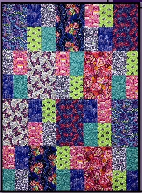 Maid Marian Printed Quilt Pattern Villa Rosa Designs Finished 45 x 60