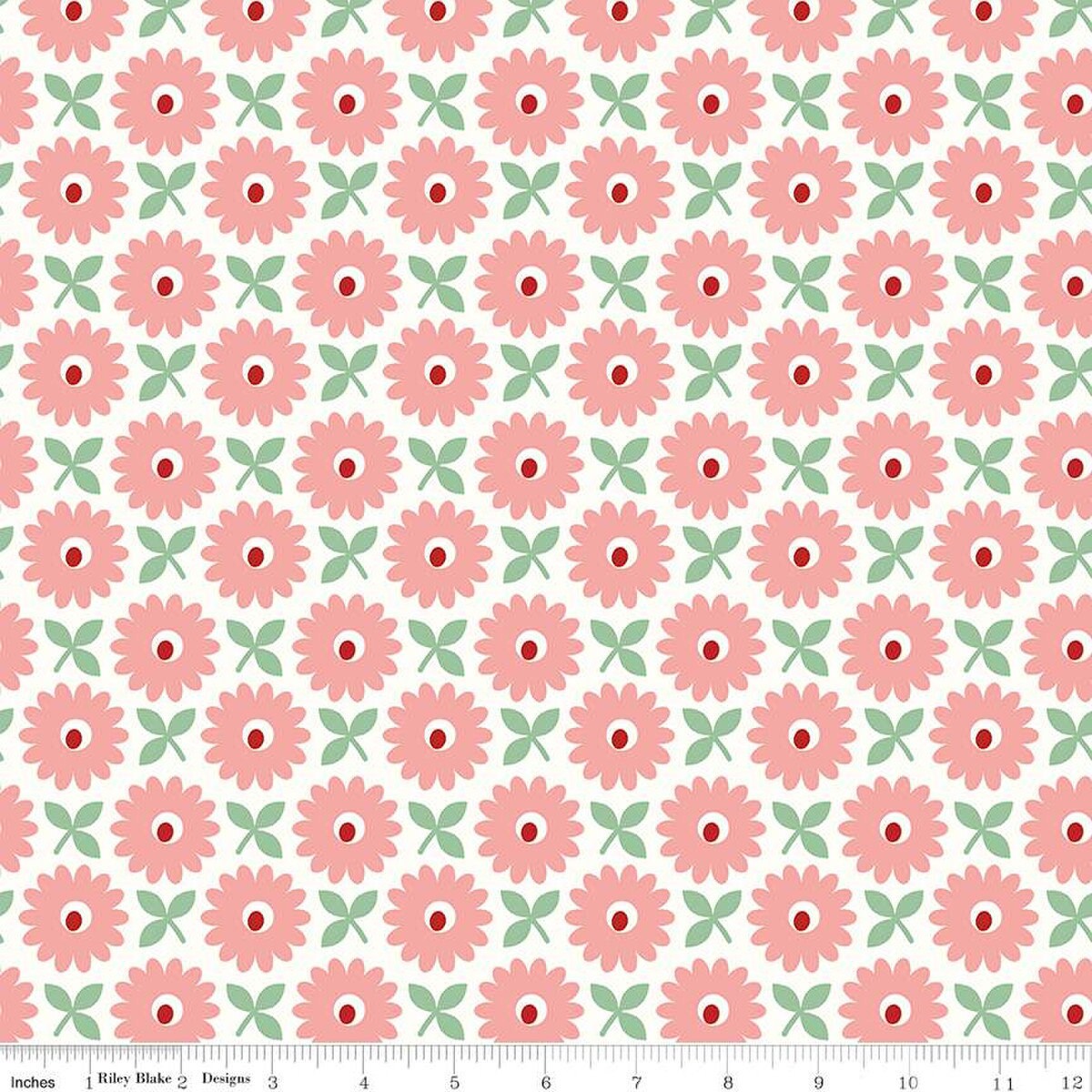 Home Town Wide Back Heirloom Coral WB13601-Heircoral by Lori Holt 2 1/2 yard cut