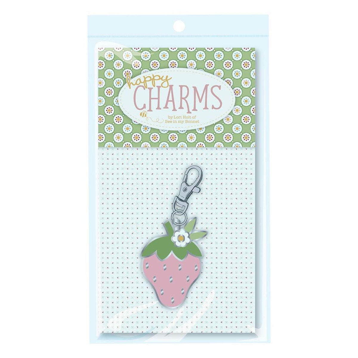 Lori Holt Bee Dots Enamel Happy Charm™ Stawberry ST-24596