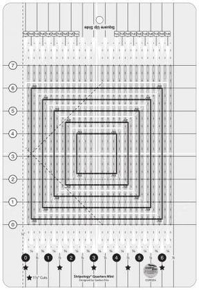 Creative Grids Stripology® Quarters Mini Quilt Ruler CGRGE4 ***ships for free***