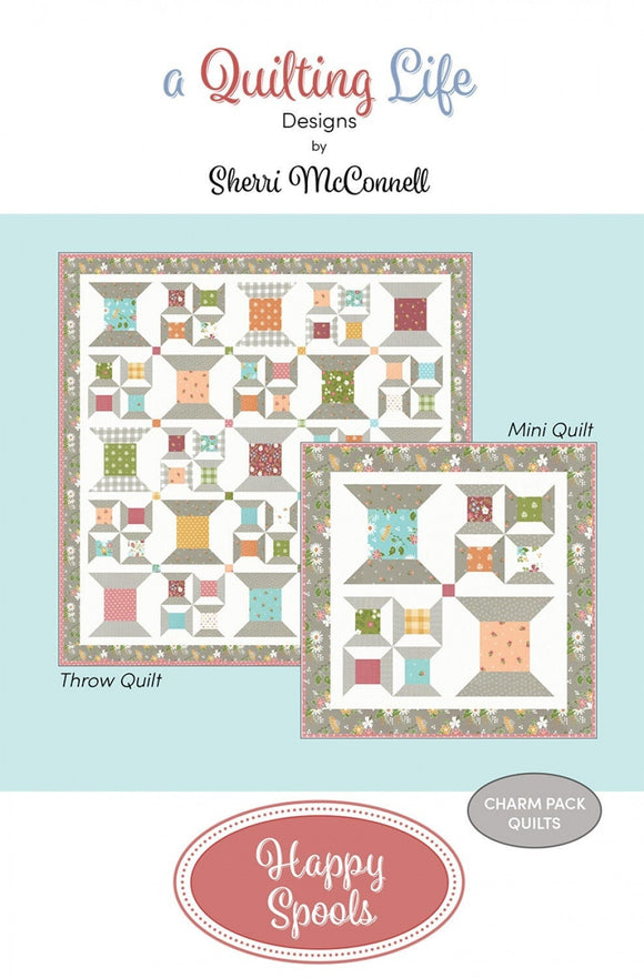 Happy Spools QLD 232 A Quilting Life Designs by Sherri McConnell Quilting Life Designs 2 sizes