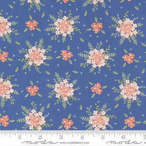 Peachy Keen Cobalt 29172-16 by Corey Yoder Sold in 1/2 yard increments cut continuously