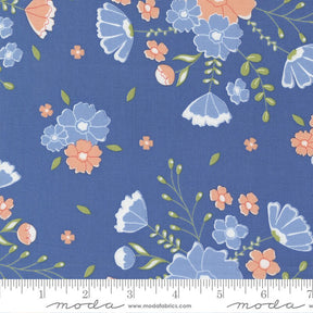 Peachy Keen Moonlit Meadow Cobalt 29170-16 by Corey Yoder Sold in 1/2 yard increments cut continuously