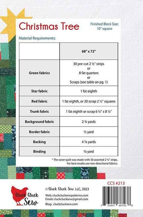 Christmas Tree Quilt Pattern by Cluck Cluck Sew CCS213 Multi Size