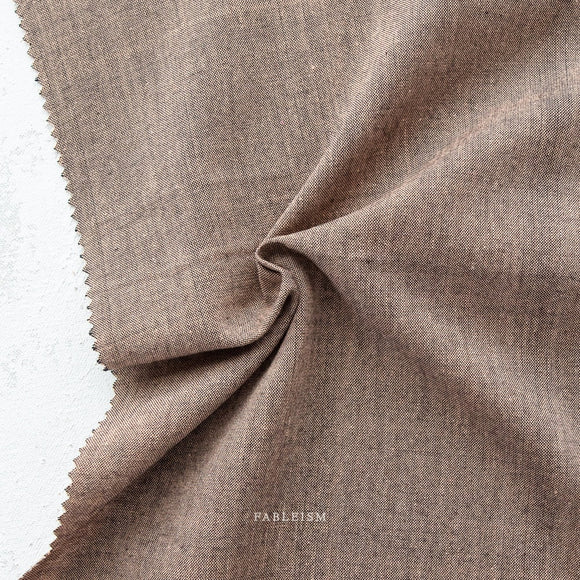 Everyday Chambray Nocturne in Sepia ECW-NOC-02-SEPIA for Fableism Supply Sold in half yard increments cut continuously