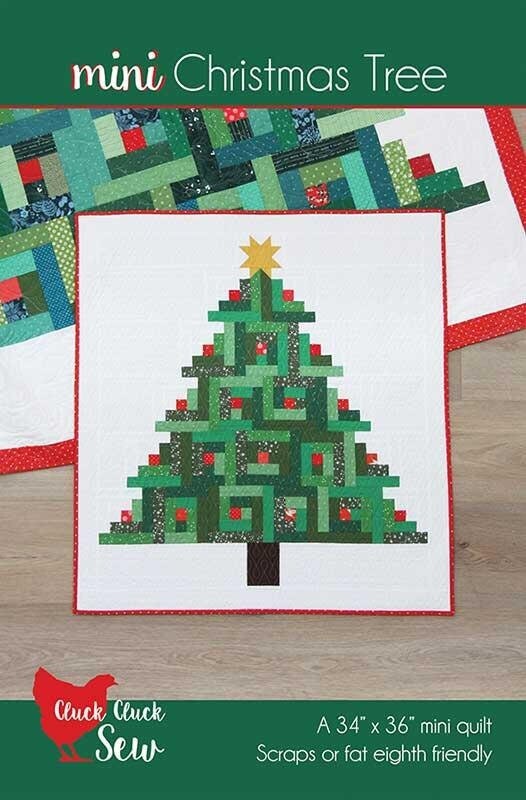 Mini Christmas Tree Quilt Pattern by Cluck Cluck Sew CCS214 34 x 36