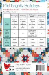 Mini Brightly Holidays Quilt Pattern CCS219 by Allison Harris for Cluck Cluck Sew