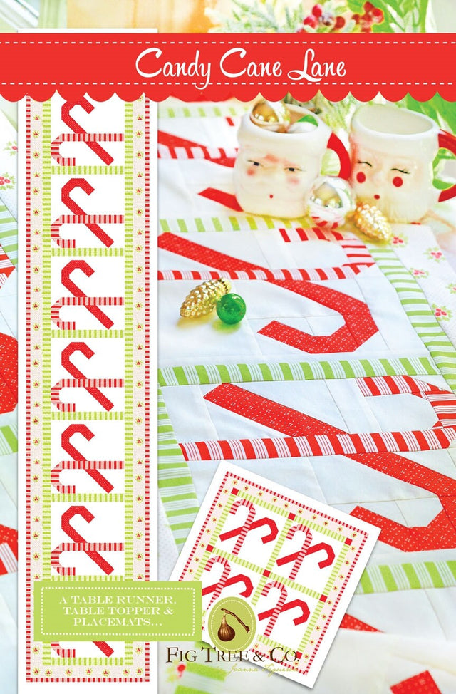 Candy Cane Lane Pattern by Fig Tree Quilts by Joanna Figueroa 14 x 74 FTQ1980