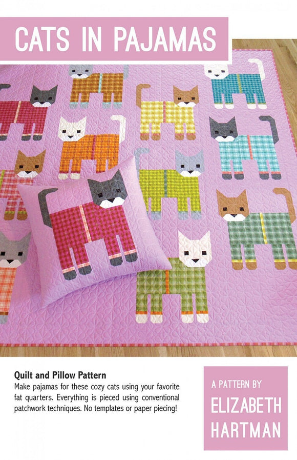 Cats in Pajamas Quilt Pattern By Elizabeth Hartman Paper Pattern EH074