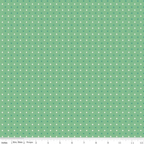 Bee Dots Mary Leaf Yardage C14178-Leaf by Lori Holt of A Bee in My Bonnet Sold in 1/2 yard increments