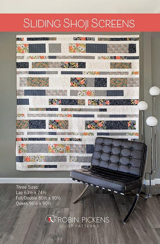 Sliding Shoji Screens Quilt Kit using Dandi Duo Collection by Robin Pickens for Moda Lap Size 63.5