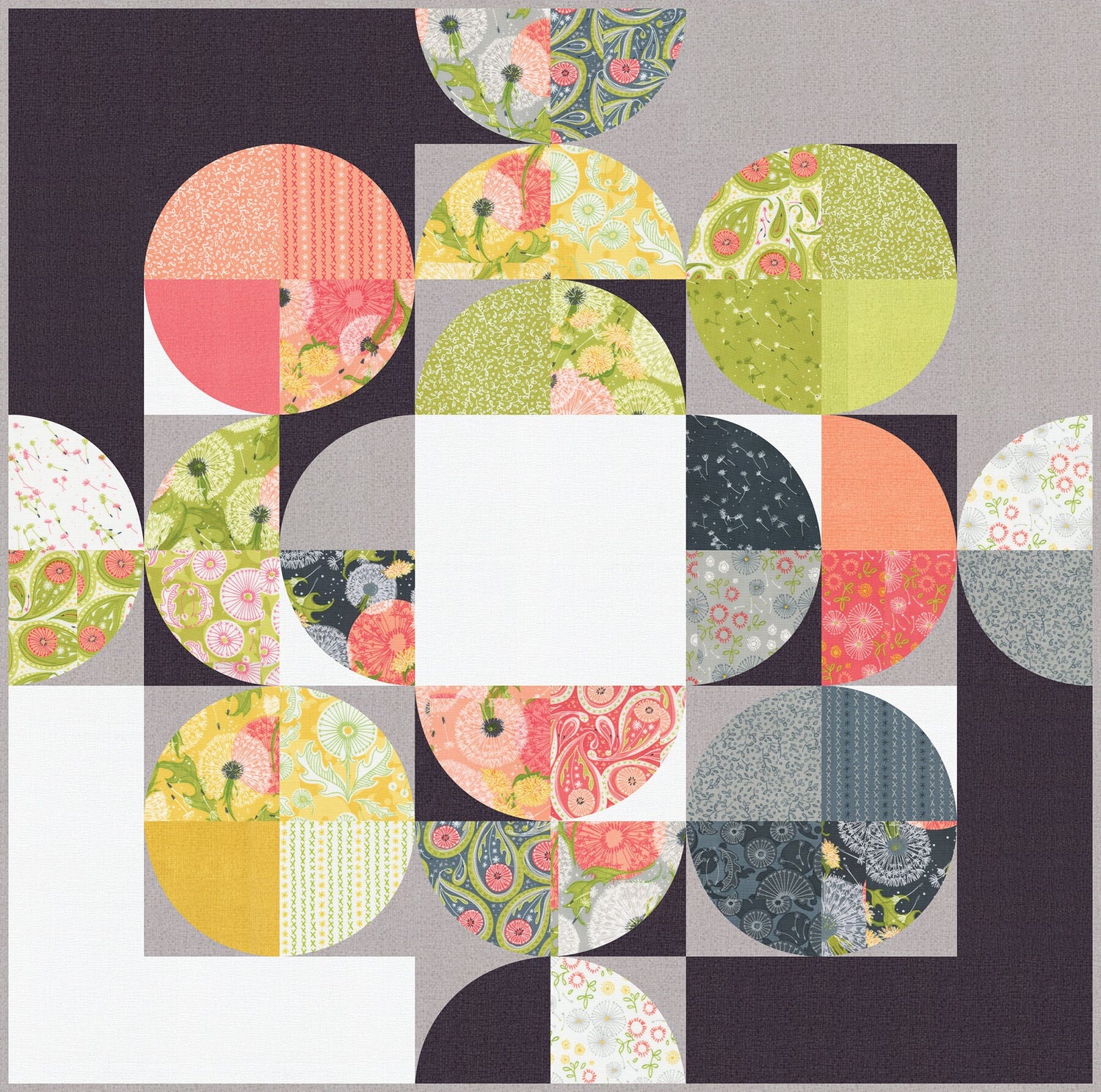 Partial Eclipse Quilt Pattern Printed Pattern Only - by Robin Pickens makes 2 or 32 x 32 and 64 x 64