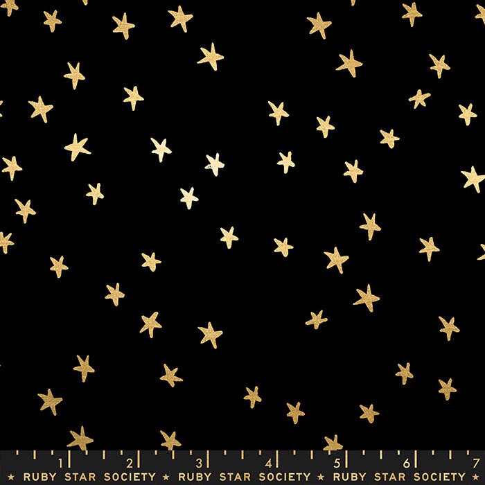 Starry Black - Gold by Alexia Abegg RS4109-50M for Ruby Star Society Sold in 1/2 yard increments