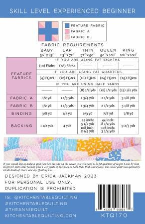 The Annie Quilt Pattern KTQ170 by Kitchen Table Quilting (baby, lap, twin, queen and king sizes)