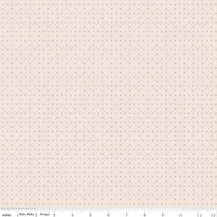 Bee Dots Thelma Lettuce Yardage C14182-Lettuce by Lori Holt of A Bee in My Bonnet Sold in 1/2 yard increments