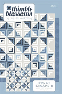 Sweet Escape Quilt Pattern by Thimble Blossoms TBL281 size - 80” x 80” Printed Pattern ONLY